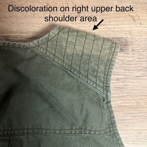 Athleta Olive Green Linen Vest - Picture 9 of 12